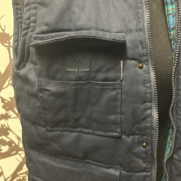 FORCEFIELD Size XXS Navy Blue W/ Inner Checkered Green Layer Vest $50 - Picture 4 of 14